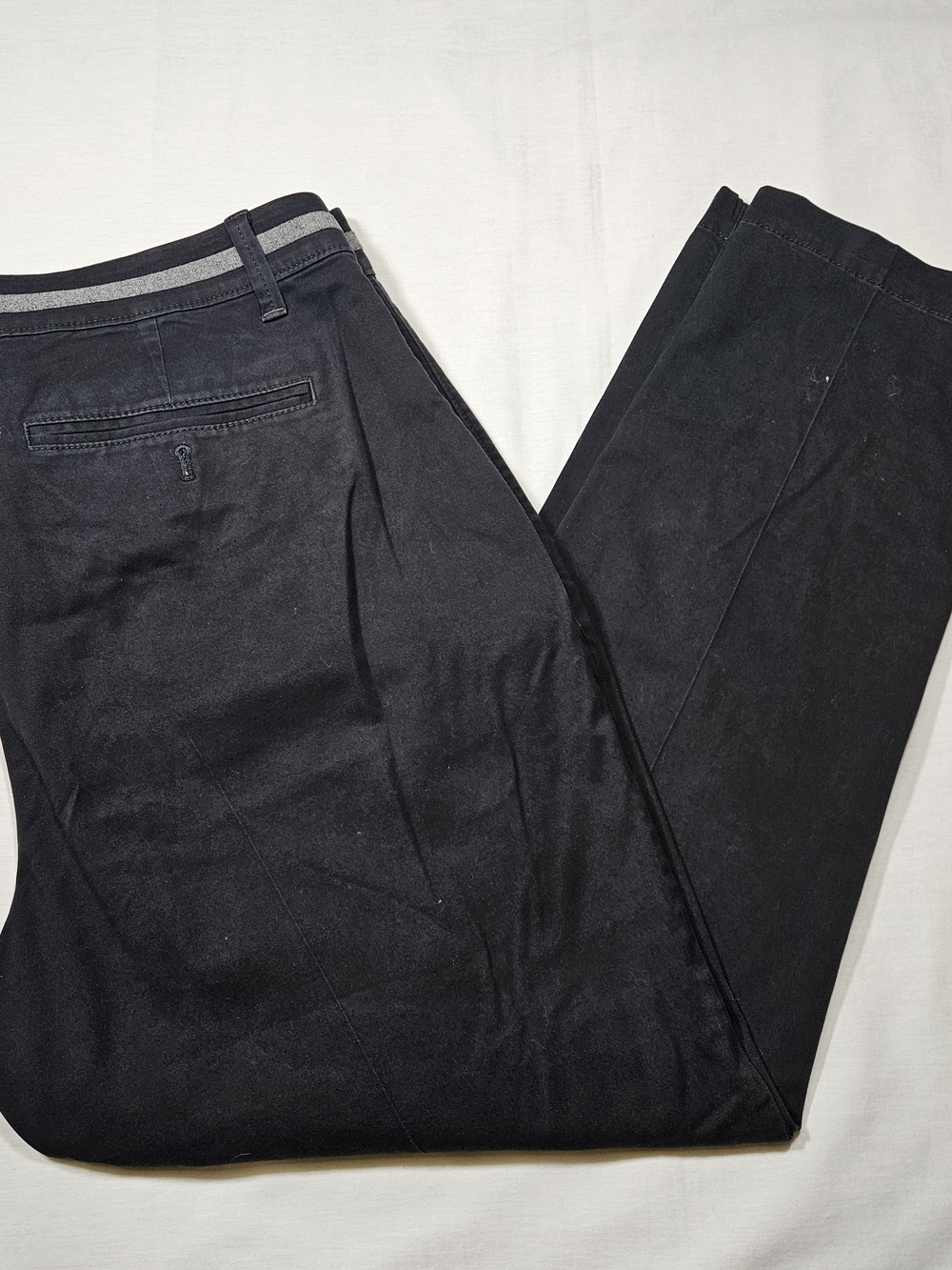 Express 365 Men's Comfort Skinny Black Chino Pants Size W40 L30 Stretch Waist
